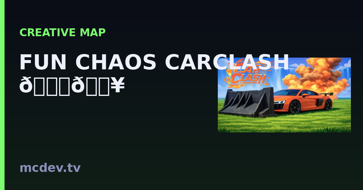 CARCLASH – Fortnite Map-Code 3416-7958-3725 | McDev