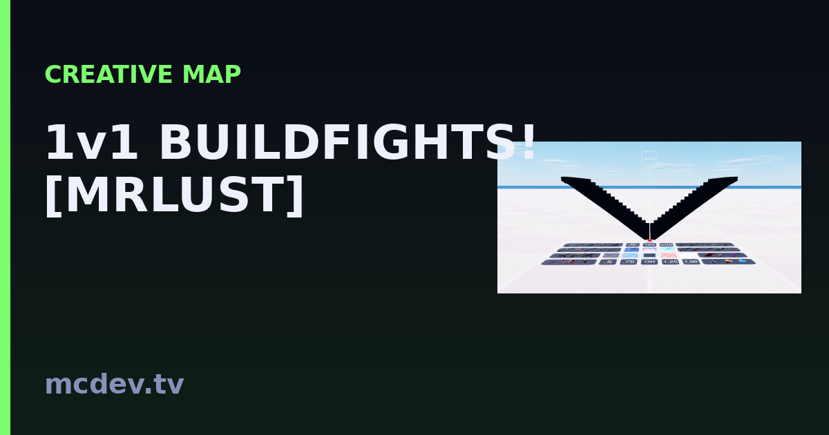 1v1 BUILD FIGHTS [MRLUST] – Fortnite Map-Code 3426-1445-4869 | McDev