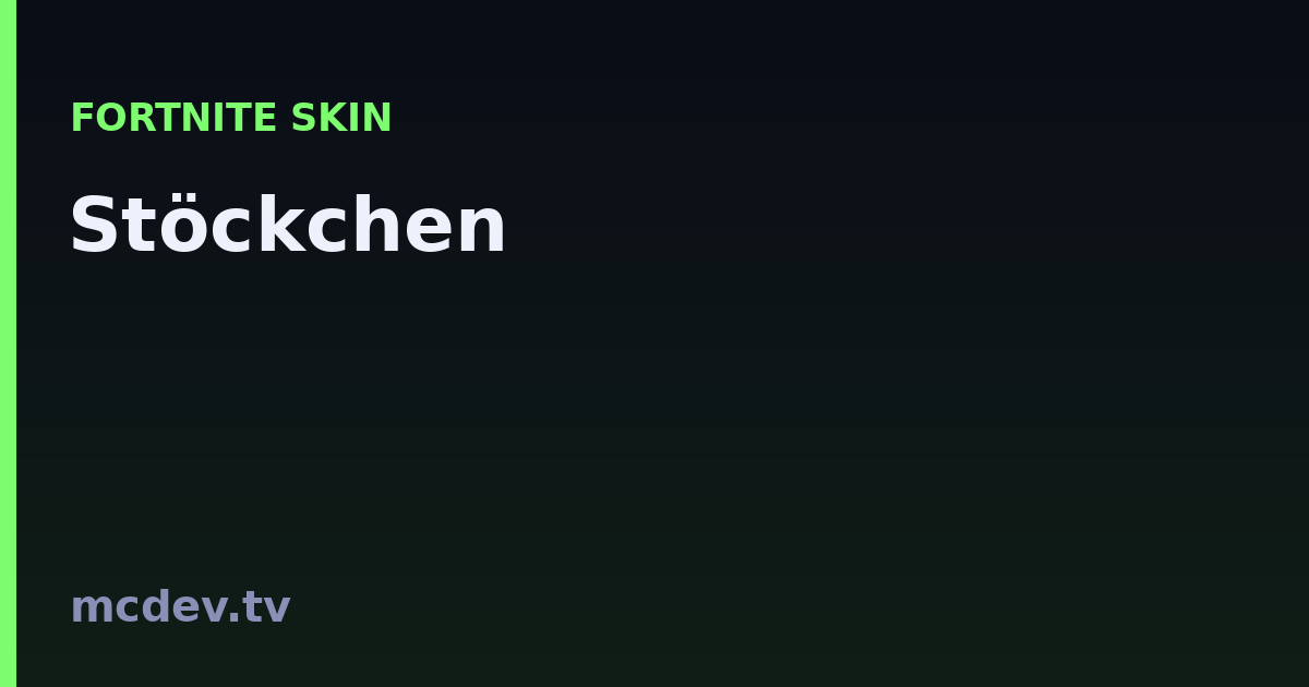 Stöckchen (Pet) – Fortnite: How to Get It, Set & Rarity | McDev
