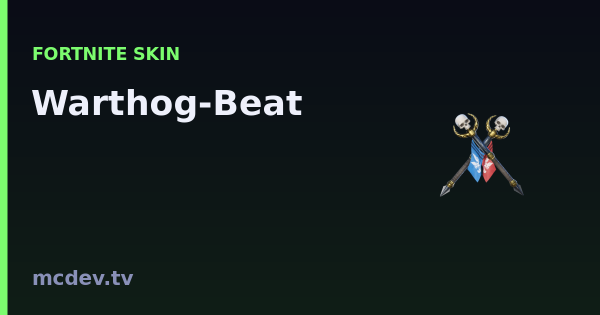 Warthog-Beat (Spitzhacke) – Fortnite: Herkunft & Set | McDev