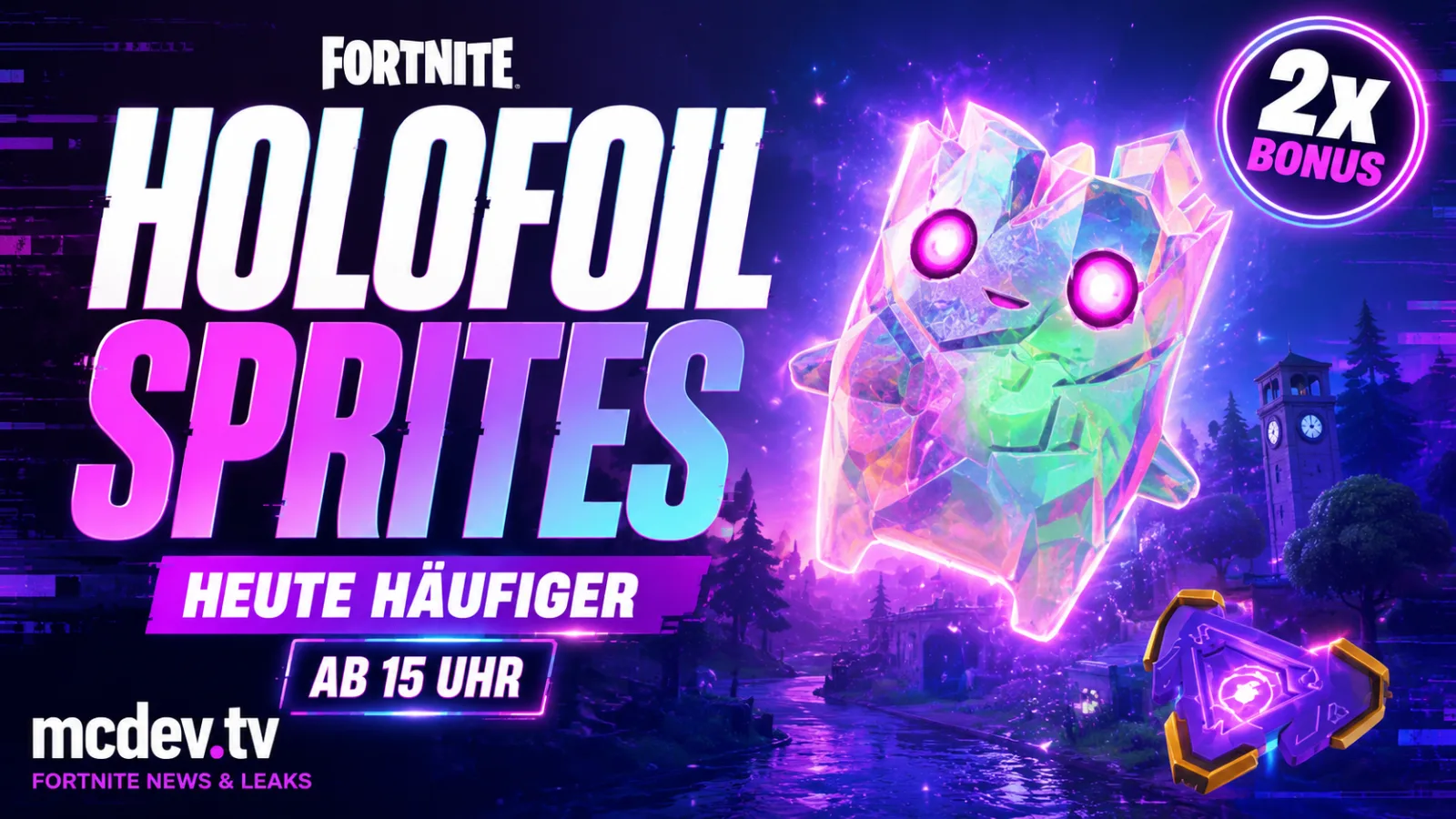 Fortnite Holofoil Sprites heute häufiger: Holo Hours starten um 15 Uhr