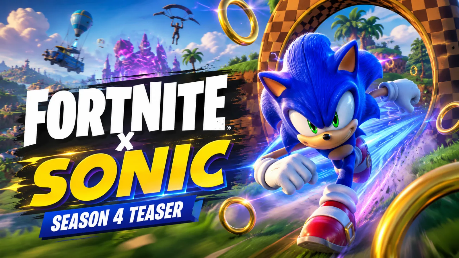 Fortnite x Sonic kommt: Erster Season-4-Teaser ist da