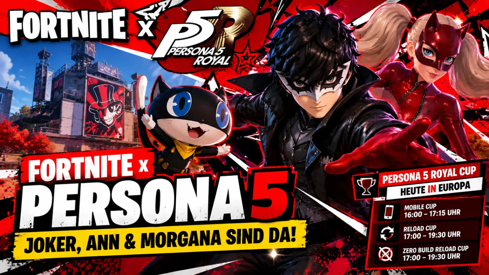 Fortnite x Persona 5 startet heute: Joker, Ann & Morgana kommen ins Spiel