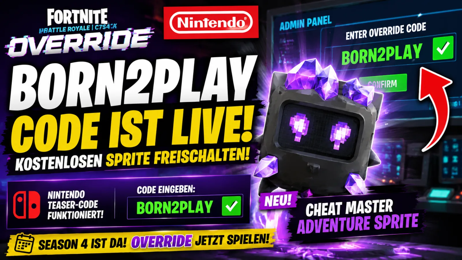 Fortnite x Nintendo: BORN2PLAY-Code ist jetzt live – das steckt wirklich dahinter